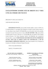 MANIFESTAÇÃO Pedido de suspensão do Processo F.B de Oliveira ME 13092017.doc