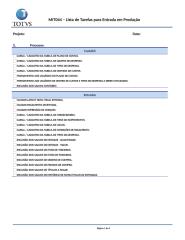 MIT044 - Lista de Tarefas para Entrada em Produção.doc