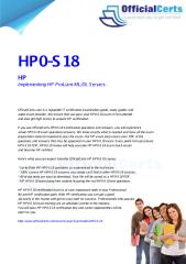 HP0-S18 Implementing HP ProLiant MLDL Servers..pdf
