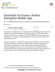 Essentials To Create a Perfect Enterprise Mobile App _ Thedevline - Place of Inspiration.pdf
