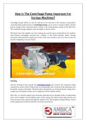 How is the centrifugal pump important for various machines.pdf