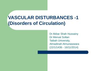19. Vascular Disturbances 1.pptx